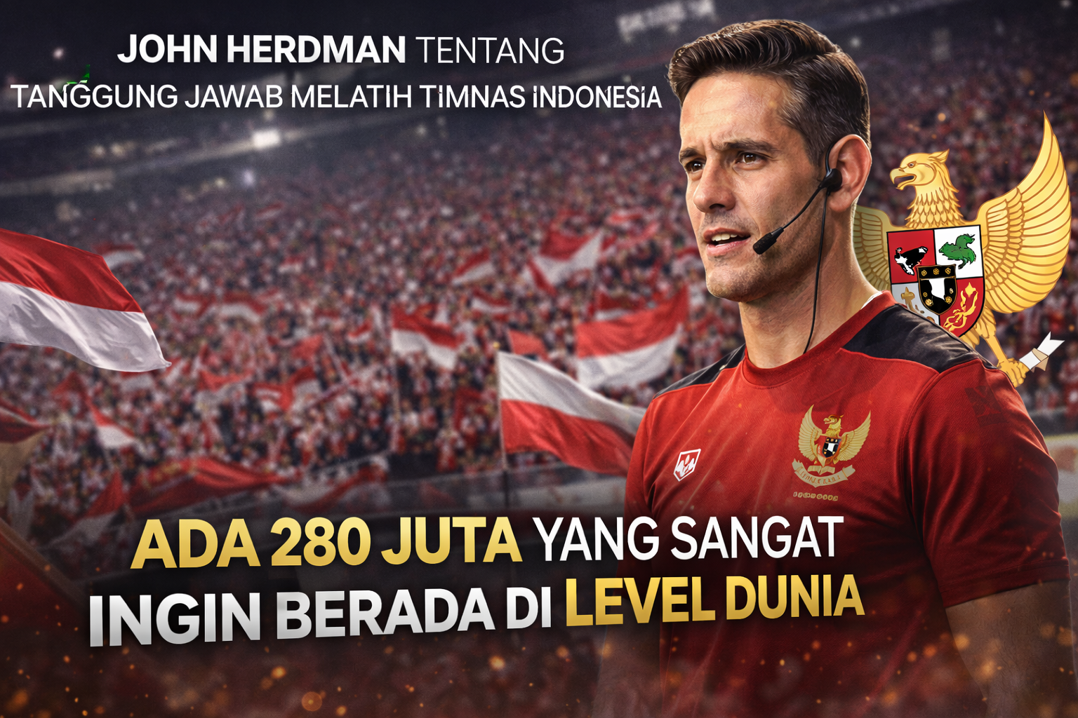 Pelatih Timnas Indonesia, John Herdman, kembali mengungkapkan isi hatinya tentang peran besar yang kini ia emban bersama Skuad Garuda. Pria asal Inggris tersebut tak menampik bahwa tanggung jawab yang berada di pundaknya terasa begitu berat, namun di saat yang sama justru menjadi tantangan paling bermakna dalam perjalanan karier kepelatihannya. Herdman mengaku sangat terkesan dengan gairah luar biasa masyarakat Indonesia terhadap sepak bola nasional. Baginya, menangani tim dari negara dengan jumlah penduduk yang sangat besar bukan sekadar pekerjaan, melainkan sebuah kehormatan sekaligus ujian kepemimpinan. Antusiasme, harapan, dan kecintaan publik terhadap Garuda menjadi energi yang terus ia rasakan sejak hari pertama. “Ada sekitar 280 juta orang yang hidup dalam semangat petualangan ini. Itu adalah tanggung jawab yang sangat besar,” ujar Herdman, dikutip dari kanal YouTube Timnas Indonesia. Menurutnya, sepak bola Indonesia bukan hanya tentang hasil di lapangan, tetapi juga tentang proses pertumbuhan manusia di dalamnya. Ia merasa bangga bisa menjadi bagian dari perjalanan para pemain, staf, dan seluruh elemen yang terus berkembang menuju level berikutnya. “Saya senang melihat orang-orang bertumbuh, berkembang sebagai pembelajar, sebagai guru, dan siap melangkah ke tahap yang lebih tinggi,” tambahnya. Pentingnya Proses Transisi dan Identitas Baru Lebih lanjut, Herdman menekankan bahwa Timnas Indonesia saat ini sedang berada dalam fase transisi penting. Proses ini, menurutnya, bukan sesuatu yang instan, melainkan perjalanan panjang untuk membangun identitas baru yang kuat dan berkelanjutan. Ia memiliki ambisi untuk meninggalkan warisan positif, bukan hanya berupa prestasi, tetapi fondasi kokoh yang dapat menopang masa depan sepak bola Indonesia dalam jangka panjang. “Saya berharap warisan saya nanti adalah membantu proses ini berjalan dengan benar. Ini adalah Garuda yang baru,” tegasnya penuh keyakinan. Mantan pelatih Timnas Kanada tersebut juga mengenang pengalaman emosionalnya saat pertama kali benar-benar menyelami atmosfer sepak bola Indonesia. Momen itu datang ketika ia mendengar Indonesia Raya berkumandang, sebuah pengalaman yang membangkitkan campuran perasaan haru, bangga, dan tanggung jawab besar. “Rasanya seperti sebuah kaleidoskop emosi. Pagi itu, ketika saya mendengarkan lagu kebangsaan, saya langsung merasakan bahwa ini adalah tanggung jawab yang luar biasa besar,” ungkap Herdman. Rindu Akan Kesuksesan Herdman menyadari sepenuhnya bahwa masyarakat Indonesia telah terlalu lama merindukan kejayaan di panggung sepak bola dunia. Kerinduan itu ia rasakan lewat berbagai tayangan, video, dan ekspresi militansi suporter Garuda yang selalu setia mendukung tim nasional dalam kondisi apa pun. “Ada 280 juta orang yang, menurut saya, pantas berada di level tertinggi sepak bola dunia. Mereka sangat menginginkannya, dan Anda bisa merasakan hal itu di setiap video yang saya tonton,” tuturnya. Bagi Herdman, gelombang emosi dan harapan tersebut justru mempertegas makna perannya sebagai pemimpin. Ia mengaku baru kali ini benar-benar merasakan bobot tanggung jawab sebesar ini, namun ia siap menghadapinya. “Bagi saya, semua emosi itu terasa untuk pertama kalinya sebagai sebuah tanggung jawab besar. Ini adalah kesempatan luar biasa bagi negara ini. Dan sebagai pemimpin, saya siap memikul beban itu,” pungkasnya.