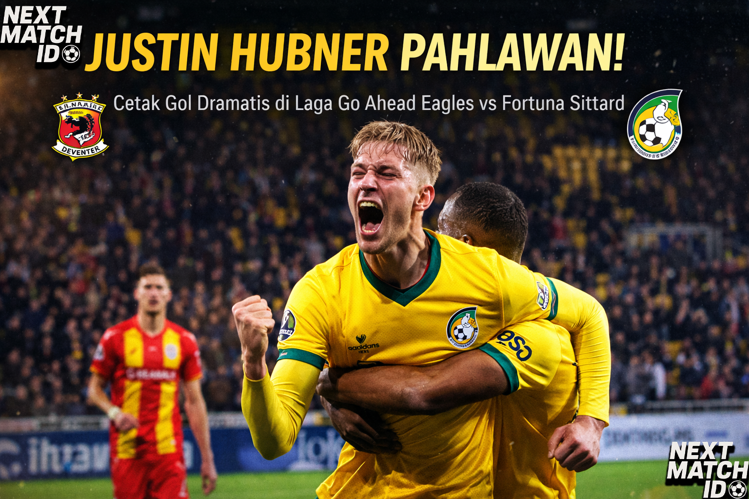 Justin Hubner kembali menunjukkan mental baja di panggung Eredivisie. Bek Timnas Indonesia itu tampil sebagai pahlawan Fortuna Sittard dengan mencetak gol dramatis di masa injury time, sekaligus menyelamatkan timnya dari kekalahan saat menghadapi Go Ahead Eagles, Minggu (11/1/2026) malam WIB. Laga sarat tensi yang dijuluki “perang saudara” antara Justin Hubner dan Dean James berakhir imbang 2-2. Pertandingan panas ini digelar di markas Go Ahead Eagles, De Adelaarhorst, dan berlangsung sengit hingga detik terakhir. Momen penentu hadir pada menit ke-90+3. Saat kemenangan tuan rumah sudah di depan mata, Hubner muncul dan mencetak gol krusial yang membuyarkan euforia publik De Adelaarhorst. Duel Dua Bek Timnas Indonesia Pertandingan ini menjadi sorotan karena mempertemukan dua pemain Timnas Indonesia. Justin Hubner dan Dean James sama-sama dipercaya turun sebagai starter di posisi bek kiri, mempertegas peran penting keduanya di klub masing-masing. Laga Panas Sejak Babak Pertama Fortuna Sittard lebih dulu mengejutkan tuan rumah lewat gol Kristoffer Peterson pada menit ke-36, memaksimalkan umpan matang dari Mohamed Ihattaren. Keunggulan tersebut sempat memberi harapan besar bagi tim tamu. Namun, Go Ahead Eagles merespons cepat. Mathis Suray menyamakan skor menjadi 1-1 tepat sebelum turun minum, menjaga asa tuan rumah tetap hidup. Drama Menit Akhir Ketegangan memuncak saat laga memasuki menit-menit krusial. Pada menit ke-86, Mathis Suray kembali mencatatkan namanya di papan skor melalui sundulan, membawa Go Ahead Eagles berbalik unggul 2-1. Di sisi lain, Dean James tampil solid menjaga sektor kiri pertahanan Eagles. Ia bermain disiplin selama 74 menit sebelum akhirnya ditarik keluar oleh pelatih. Magis Hubner di Injury Time Ketika kemenangan Eagles tinggal menunggu peluit panjang, Fortuna Sittard menolak menyerah. Tekanan terus dilancarkan hingga momen emas datang di masa tambahan waktu. Justin Hubner menjadi aktor utama. Menyambut umpan silang akurat dari Alen Halilovic, Hubner melepaskan sontekan tajam di tiang dekat yang tak mampu dibendung kiper Jari De Busser. Gol di menit 90+3 itu memastikan Fortuna Sittard mencuri satu poin berharga. Klasemen Tetap Ketat Hasil imbang ini membuat posisi kedua tim di klasemen Eredivisie tetap berdekatan. Go Ahead Eagles bertahan di peringkat ke-11, sementara Fortuna Sittard membuntuti di posisi ke-12. Satu hal yang pasti, Justin Hubner sekali lagi membuktikan dirinya sebagai pemain krusial di momen paling genting—sebuah sinyal kuat bahwa bek Timnas Indonesia ini terus berkembang di level tertinggi sepak bola Eropa. 🔥⚽
